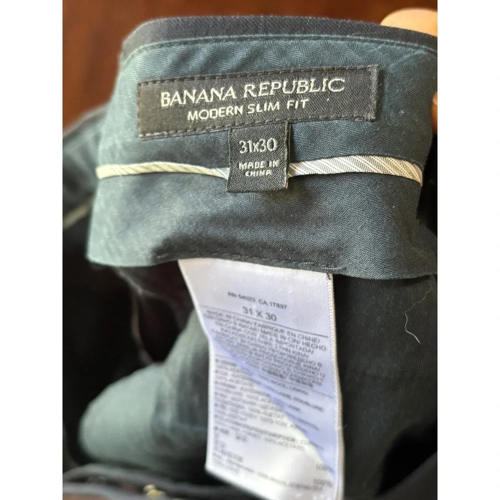 Banana Republic Modern Slim Fit Suit 38R 31x29 Lanificio F.lli Cerruti Wool Navy